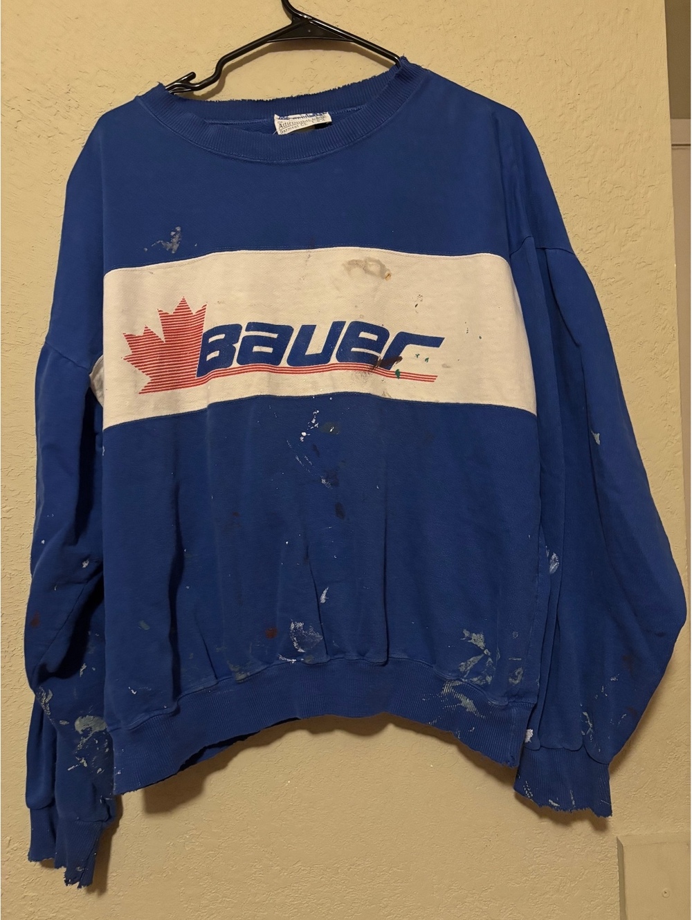 Vintage Adirondack Bauer Graphic Sweatshirt XL Blue